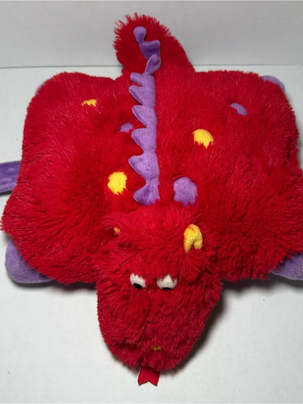 Pillow Pets Fiery Red Dragon Peewee Stuffed Animal Small